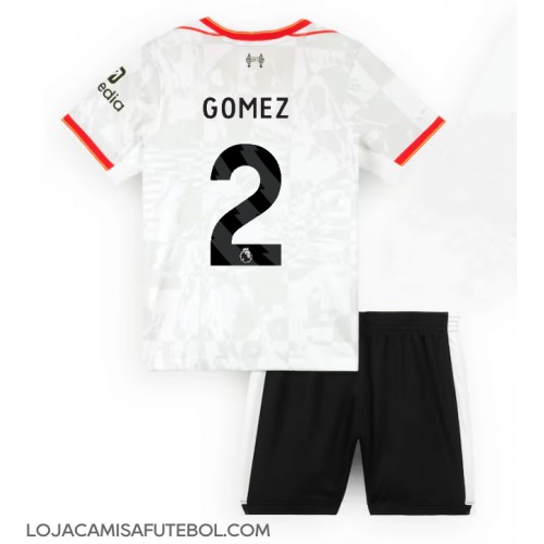 Camisa de Futebol Liverpool Joe Gomez #2 Equipamento Alternativo Infantil 2024-25 Manga Curta (+ Calças curtas)